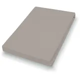 H. G. Hahn Spannbettlaken Mako-Jersey 120 x 200 cm grau
