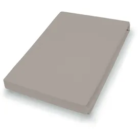 H. G. Hahn Spannbettlaken Mako-Jersey 120 x 200 cm grau