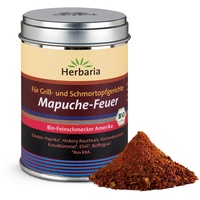 Herbaria Mapuche-Feuer bio 95g M-Dose - fertige Bio-Gewürzmischung BBQ und Gerichte aus dem Schmortopf – Grillgewürz – BBQ-Gewürz - mit erlesenen Zutaten - in nachhaltiger Aromaschutz-Dose