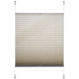 Liedeco GmbH Liedeco Klemmfix-Plissee Easy 70 x 130 cm Polyester Beige Sand