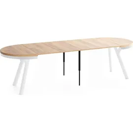 WFL GROUP Runder Esstisch 100 x 77 x 100 cm braun