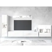 INOSIGN Wohnwand »PARIS, Vitrine Türanschlag links/rechts wechselbar« Komplett-Set, 4 Stk. tlg., weiß