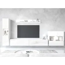 INOSIGN Wohnwand »PARIS, Vitrine Türanschlag links/rechts wechselbar« Komplett-Set, 4 Stk. tlg., weiß