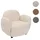 Mendler Sessel HWC-P33 Chenille 86 x 77 x 56 cm Creme