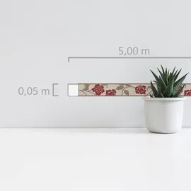 A.S. Création Bordüre 5 m x 5 cm beige/braun/rot