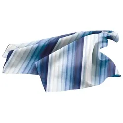 Halstuch gestreift B 70 x L 70 cm Fb. Blautöne : Blautöne gestreift : 100% Polyester (gestreift)