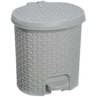 KEEEPER – 5,5 l, Mülleimer mit Rattandeckel, Nordic Grey,