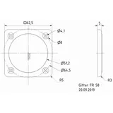 Visaton  Visaton FR 58 Lautsprecher Schutzgitter (L x B x H) 5 x 62.5 x 62.5mm