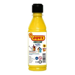 Jovi DECOR ACRYL Mehrzweckfarben 250 ml Flasche, gelb Acrylmalfarbe 8412027024389 Jovi