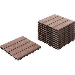 Terrassenfliesen ATESSA Holz- Plastik- Verbundstoffe (WPC) Braun
