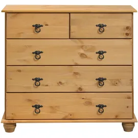 Home Affaire Kommode HOME AFFAIRE "Finca", beige (natur gebeizt, gewachst), B:82cm H:78cm T:30cm, MDF, Massivholz, Sideboards, Kommode, aus massivem Kiefernholz, mit Schubladen für Stauraummöglichkeiten