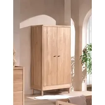 Vipack Kleiderschrank Forrest 100 x 190 x 55 cm Eiche massiv natur geölt beige