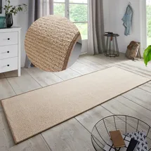 HANSE HOME Läufer HANSE HOME "Bouclé" Gr. 52, beige, B:80cm H:5mm L:150cm, Polypropylen (PP), Teppiche, Läufer, rutschfest, Sisal Optik, Teppich, Küche, Flur, schlicht, umkettelt