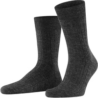 Falke Herren Socken Teppich im Schuh SO Wolle einfarbig 1 Paar, Grau (Anthracite Melange 3080), 41-42