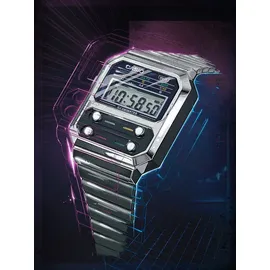 Casio Vintage Digital Edelstahl 40,7 mm A100WE-1AEF