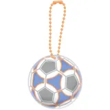 Moses Moses. Unisex Jugend Bunter Glimmis Reflektor Beidseitig reflektierender Sicherheitsanhänger im Fußball Design, Normal, Bunt