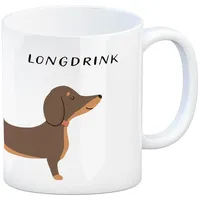 Speecheese Dackel Kaffeebecher 0,3 l Mehrfarbig