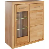 Home Affaire Vitrine »Logo,100cm hoch,42 cm tief,Fronten Massivholz,6Fächer,Böden variabel«,