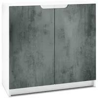 Vladon Kommode, Dunkelgrau, 82x78x37 cm, Wohnzimmer, Kommoden & Sideboards,