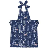 Amilian Kochschürze - Kinderschürze mit Tasche - Schürze zum Kochen, Malen, Spielen, (Backschürze für Jungen und Mädchen zum Basteln und Backen, Koch- und Malschürze), Kinder Küchenschürze aus 100% Baumwolle blau