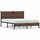 vidaXL Metallbett 140 x 200 cm Braun