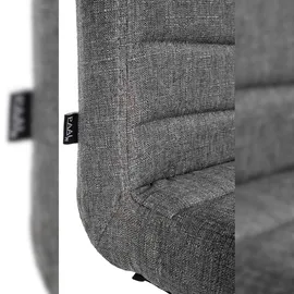 CLP 2er Set Esszimmerstuhl Elvas Stoff I Höhenverstellbar Und 360 Grad Drehbar, Mit Bodenschonern I Wohnzimmerstuhl Mit Gestell In Chromoptik