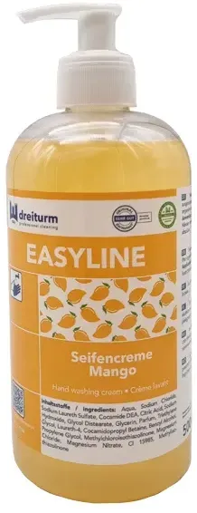 Easyline Mango Mango 500 ml Flüssigseife in Spenderflasche Cremeseife mit blumig frischen Mangoduft