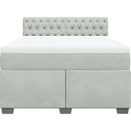 vidaXL Boxspringbett 140 x 200 cm Hellgrau