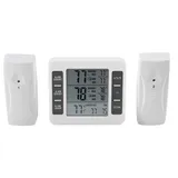 Akustisches Alarm-Thermometer, drahtloser digitaler Gefrieralarm Kühlschrank-Thermometer mit Rekorder Kühlschrank-Thermometer mit Sensoranzeige für Gefrierschrank Küche Zuhause