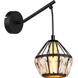 Wandleuchte Lois Schwarz/Messingfarben Wandlampe