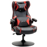 Vinsetto Gamingsessel mit Lautsprecher (Farbe: Rot, Schwarz)