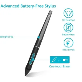 Huion KAMVAS PRO 12 (12", 5080 lpi), Grafiktablett, Schwarz