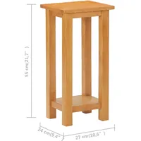 VidaXL Beistelltisch 27x24x55 cm Eiche Massivholz