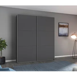Rauch Schwebetürenschrank »AURELIO Kleiderschrank Garderobe TOPSELLER«, 3 verschiedene Ausstattungsvarianten Griffe aus Metall MADE IN GERMANY, grau