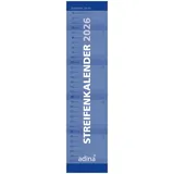 Adina 2026 ADINA Streifenkalender XL blau 64x15cm Monatskalender