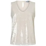 More & More Pailletten-Top, ecru, GLAM Collection