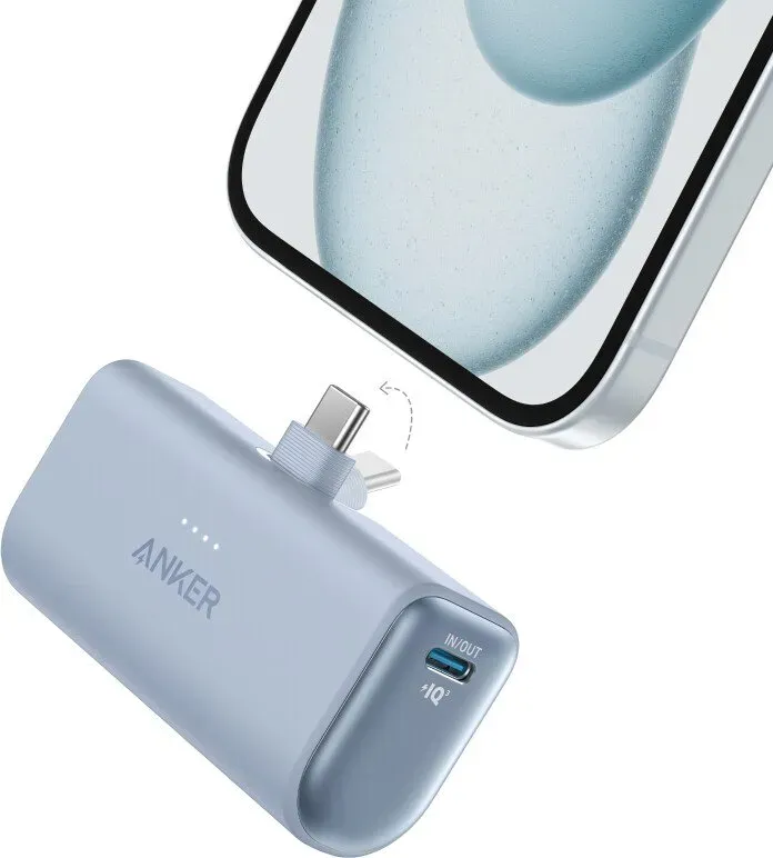 Anker Nano-Powerbank (22,5 W, integriertes USB-C-Anschlusskabel) B2C – UN Blue, Version 1