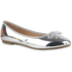 Damen Klassische Ballerinas in Silber