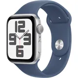 Apple Watch SE 2024 GPS 44 mm Aluminiumgehäuse Silber, Sportarmband Denim S/M