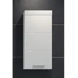 VCM trendteam Bad Hänge-Stauraumelement Devon Weiß Hochglanz Tiefzieh 35 x 75 x 16 cm - Weiß