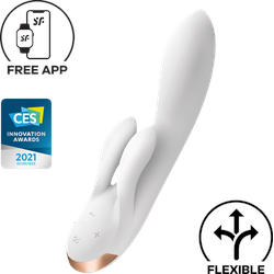 Satisfyer Double Flex Connect App, 20 cm, weiß