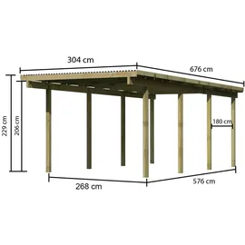 Karibu Eco Einzel 2 2,50 x 5,76 m kdi
