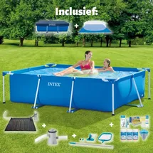 Intex Pool mit rechteckigem Rahmen 220 x 150 x 60 cm mit Zubehör – 2827097 Blau No Size