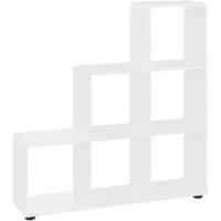 VidaXL Treppenregal Hochglanz-Weiß 107 cm Holzwerkstoff