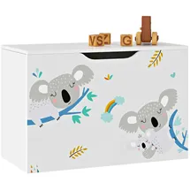 [en.casa] Spielzeugtruhe Oleiros 40 x 60 x 30 cm 1-tlg. grau