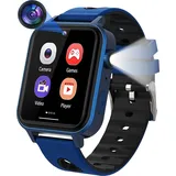 Topchances Kinder Spiele Smartwatch, Smart Watch für Kinder mit Touchscreen, 18 Spieles, Kamera, Schrittzähler, Wecker, MP3-Musikplayer für Kind... - Dunkelblau