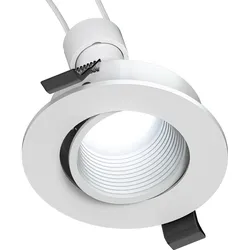 ledscom.de Decken-Einbaustrahler KUN, rund, schwenkbar + LED weiß 3-Stufen Dimmen 609lm