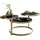 KADIMA DESIGN Schwarz Gold Glas 58 x 43 x 58 cm