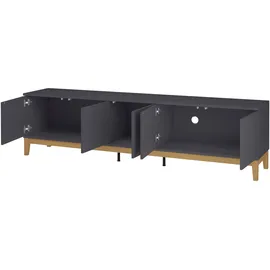 OTTO home Maryd Lowboard 200 cm Grau Holzwerkstoff