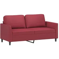 vidaXL 2-Sitzer-Sofa Weinrot 140 cm Kunstleder